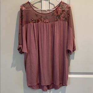 Beautiful floral Dolman sleeved top
